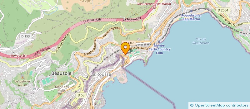 localisation de l'entreprise CAPSUD à ROQUEBRUNE-CAP-MARTIN