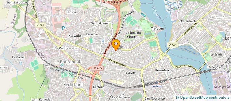 localisation de l'entreprise CAPSULE ARTISTIQUE EN MOUVEMENT PERMANENT  LORIENT