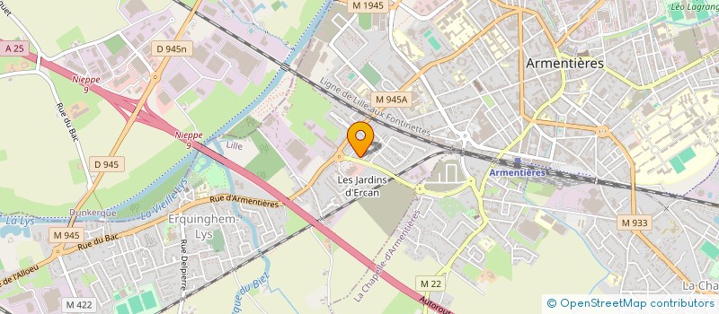 localisation de l'entreprise CAPT'ANIM  ERQUINGHEM-LYS