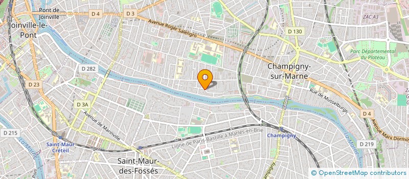localisation de l'entreprise CAPTACOM à CHAMPIGNY-SUR-MARNE