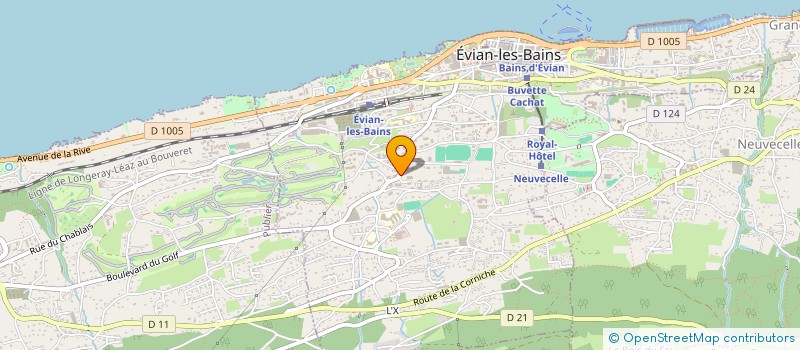 localisation de l'entreprise CAPTIFS COIFFURE à EVIAN-LES-BAINS