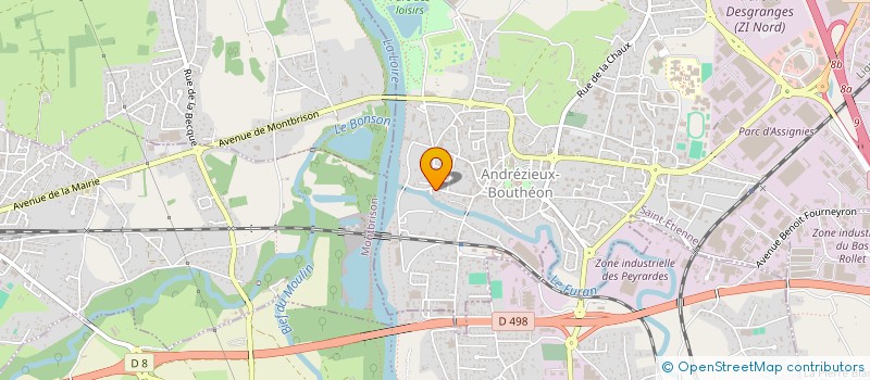 localisation de l'entreprise CAPUCINE  ANDREZIEUX-BOUTHEON