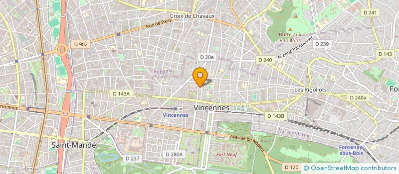 localisation de l'entreprise CAPUCINE à VINCENNES