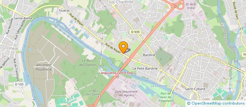 localisation de l'entreprise CAPUCINE à SAINT-YRIEIX-SUR-CHARENTE