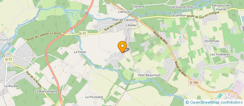 localisation de l'entreprise CAPUCINE à CELLETTES