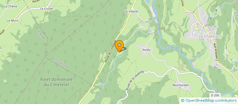 localisation de l'entreprise CAPUCINE A LA FERME  LE CHATELARD