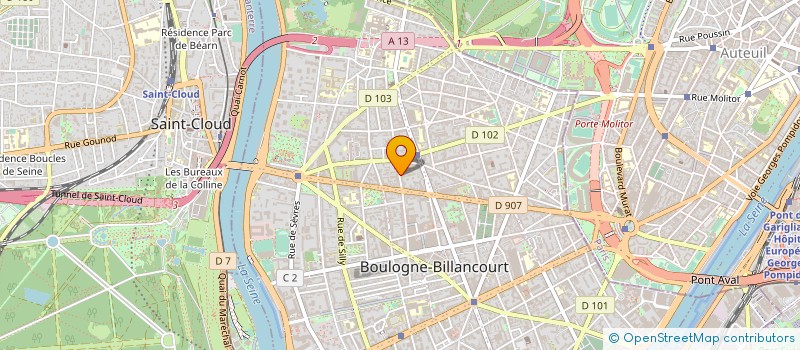 localisation de l'entreprise CAPUCINE FILMS à BOULOGNE-BILLANCOURT