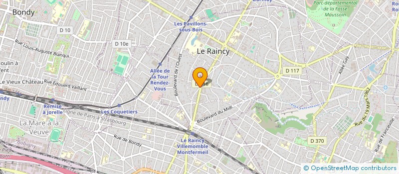 localisation de l'entreprise CAPUCINE LILI CHAUSSURES à LE RAINCY