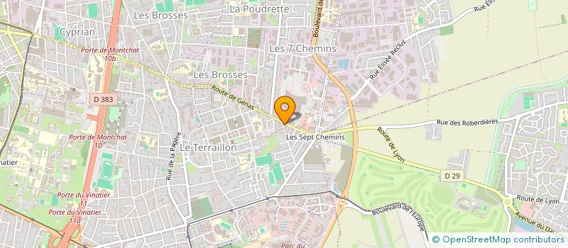 localisation de l'entreprise CAPUCINES 208  BRON