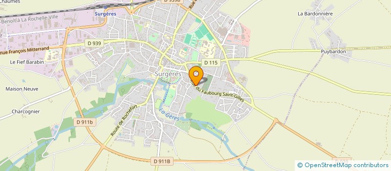 localisation de l'entreprise CAR GRELE LES CARROSSIERS MAGIQUES  SURGERES