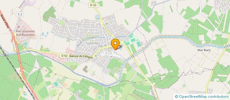 localisation de l'entreprise CARA  SALEILLES