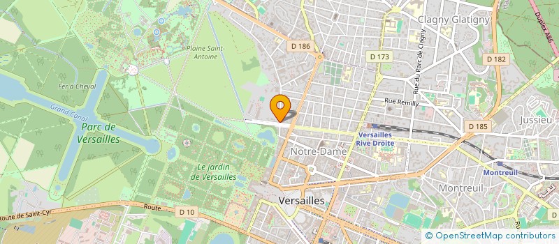 localisation de l'entreprise CARA à VERSAILLES