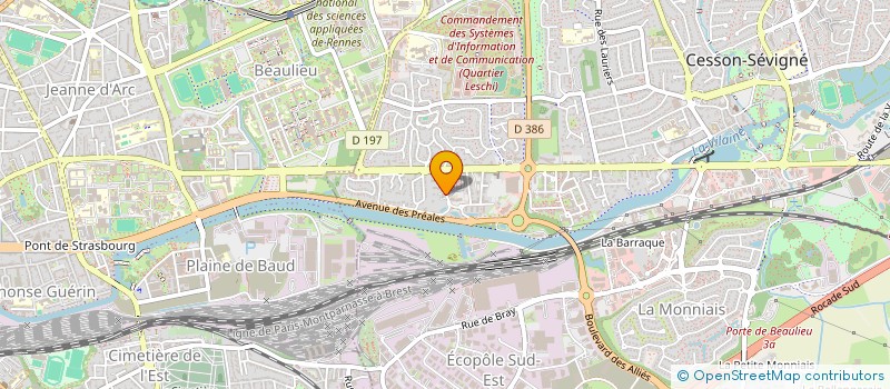 localisation de l'entreprise CARA  CESSON-SEVIGNE