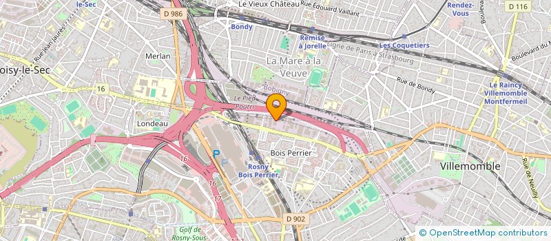 localisation de l'entreprise CARA à ROSNY SOUS BOIS