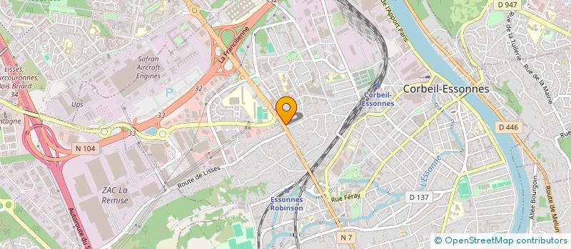 localisation de l'entreprise CARA AUTOMOBILES à CORBEIL-ESSONNES