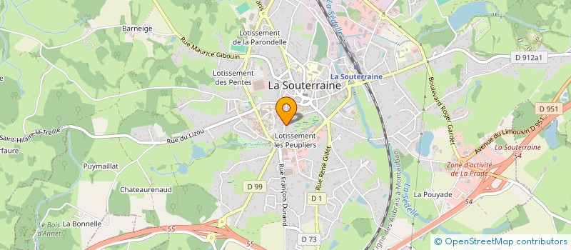 localisation de l'entreprise CARACT'HAIR YO à LA SOUTERRAINE
