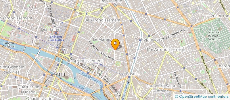 localisation de l'entreprise CARACTERE  PARIS
