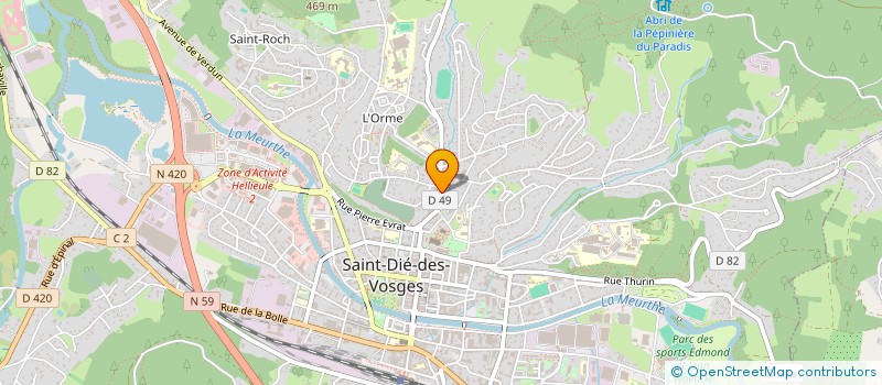 localisation de l'entreprise CARADIE à SAINT-DIE-DES-VOSGES