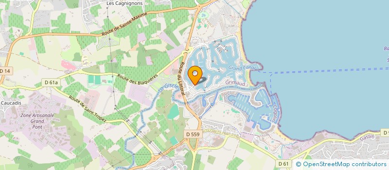 localisation de l'entreprise CARADUSUD à GRIMAUD