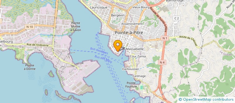 localisation de l'entreprise CARAIBE-DISTRIBUTION à POINTE A PITRE