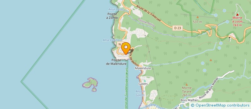 localisation de l'entreprise CARAIBE INTERNATIONAL PLONGEE GUADELOUPE à BOUILLANTE