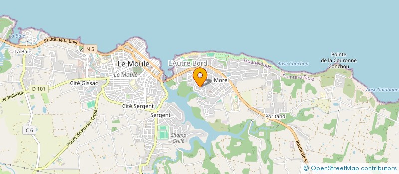 localisation de l'entreprise CARAIBES ACCUEIL SERVICES à LE MOULE