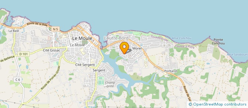 localisation de l'entreprise CARAIBES ECOSYSTEMES à LE MOULE
