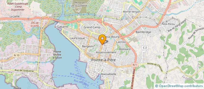 localisation de l'entreprise CARAIBES PRIMEURS  POINTE A PITRE