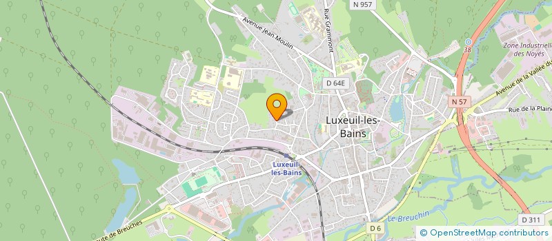 localisation de l'entreprise CARALU à LUXEUIL-LES-BAINS
