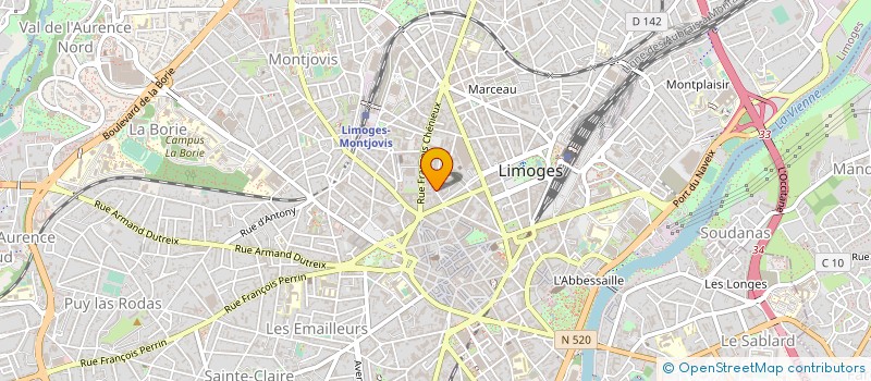 localisation de l'entreprise CARAMAPS à LIMOGES