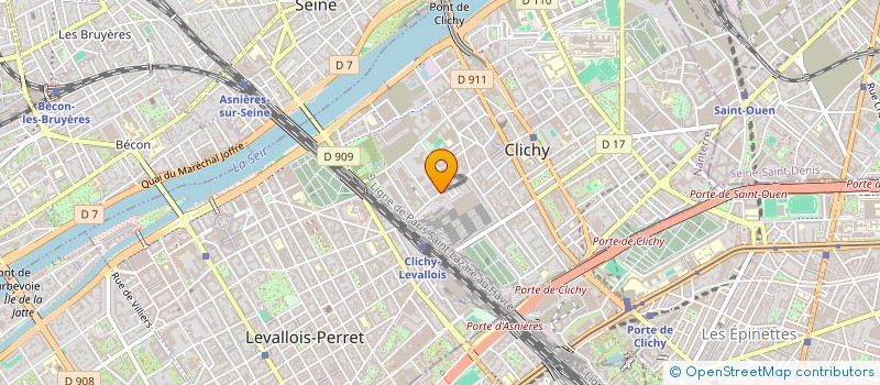 localisation de l'entreprise CARAMEL CMD ANIMATIONS EVENEMENTS à CLICHY