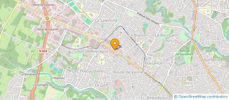 localisation de l'entreprise CARAMEL ET CHOCOLAT à ORVAULT