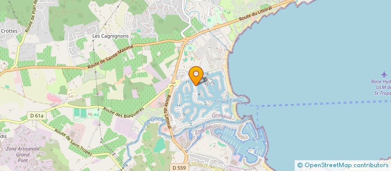 localisation de l'entreprise CARANDREG à GRIMAUD