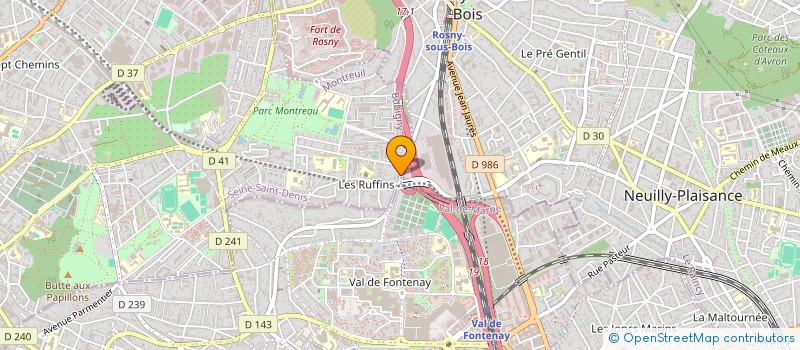 localisation de l'entreprise CARANOVA  MONTREUIL