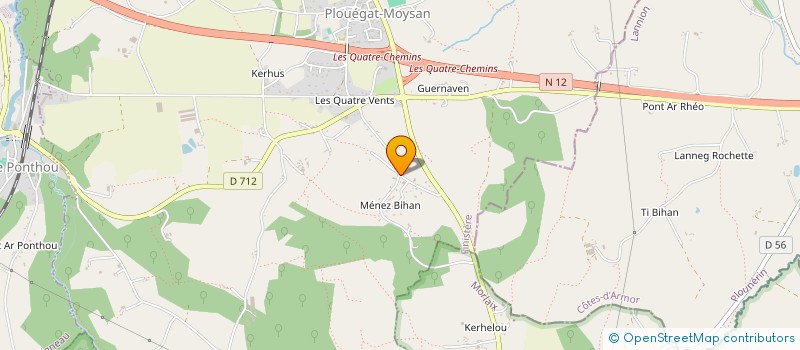 localisation de l'entreprise CARANTEC JMO  PLOUEGAT-MOYSAN