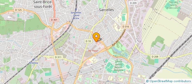 localisation de l'entreprise CARAT  SARCELLES