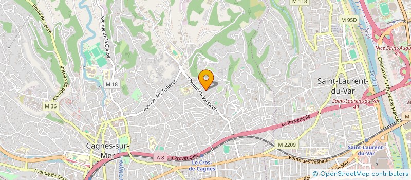 localisation de l'entreprise CARAT à CAGNES-SUR-MER