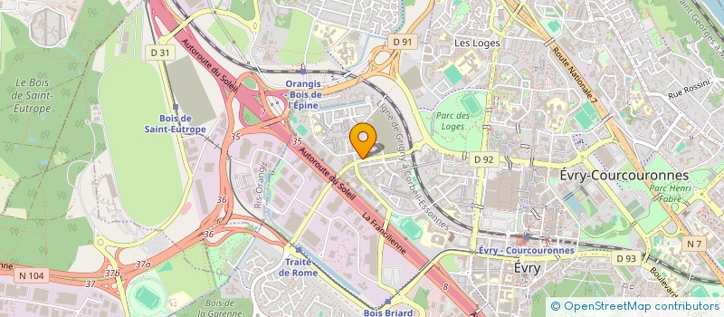 localisation de l'entreprise CARAT CONSEIL à EVRY-COURCOURONNES