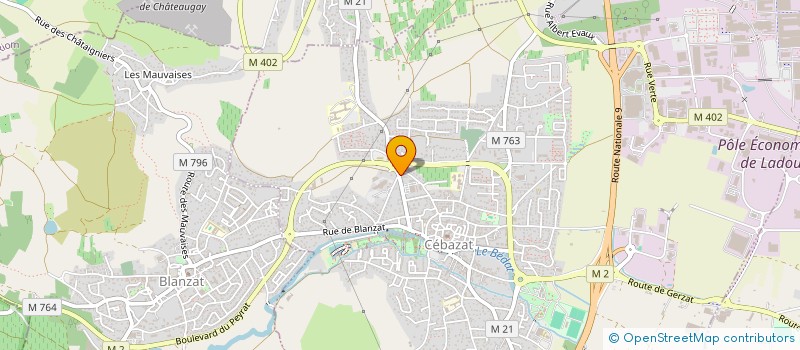 localisation de l'entreprise CARAT INSTITUT à CEBAZAT