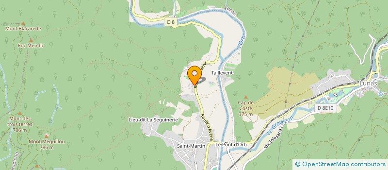 localisation de l'entreprise CARAUCO  LE BOUSQUET D'ORB