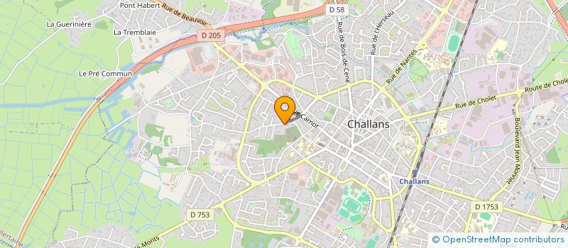 localisation de l'entreprise CARAUTO à CHALLANS