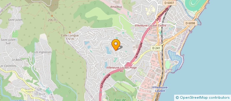 localisation de l'entreprise CARAVANE DE LUMIERE à VILLENEUVE-LOUBET