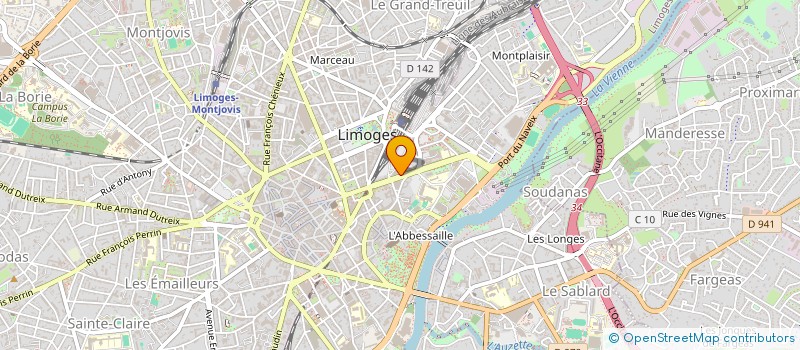 localisation de l'entreprise CARAWILD à LIMOGES