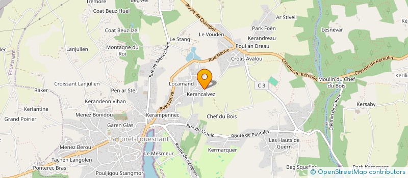 localisation de l'entreprise CARBOBOA CONCEPT à LA FORET-FOUESNANT