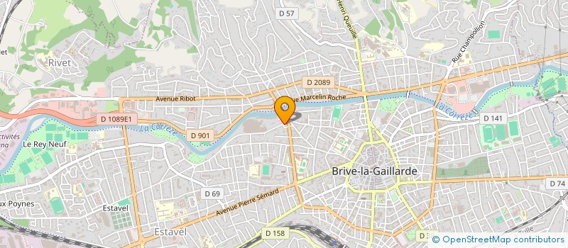 localisation de l'entreprise CARBOINVEST  BRIVE-LA-GAILLARDE