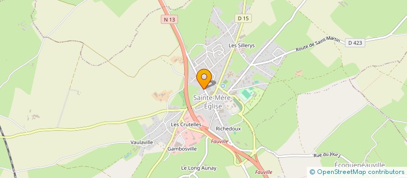 localisation de l'entreprise CARBONNIER PEINTURE  SAINTE-MERE-EGLISE