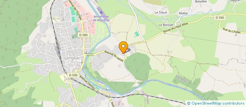 localisation de l'entreprise CARBOVHAL SA  LANGEAC