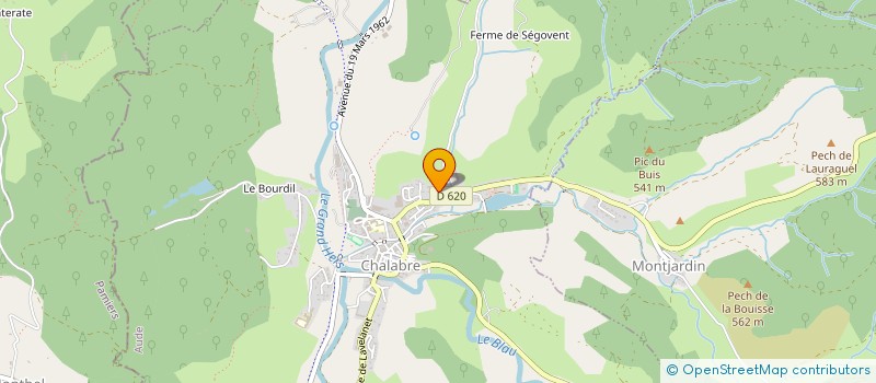 localisation de l'entreprise CARBOX  CHALABRE