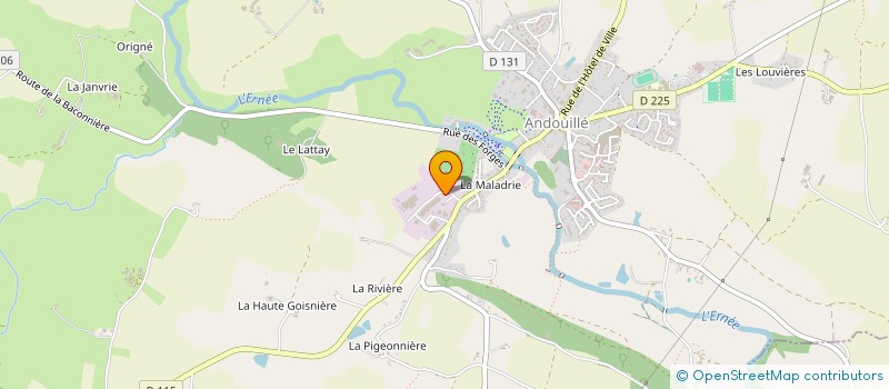 localisation de l'entreprise CARBU BREIZH' à ANDOUILLE