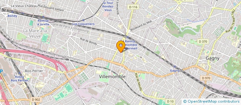 localisation de l'entreprise CARBUNE BATIMENT à VILLEMOMBLE